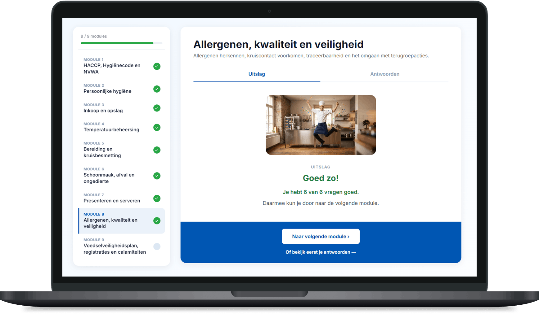 Horeca Certificaat impressie